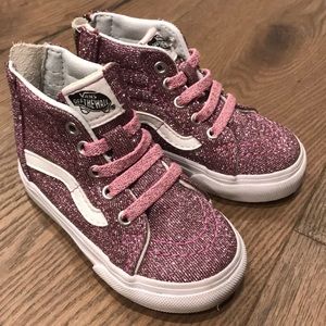 Toddler Vans Size 5 - pink sparkles!